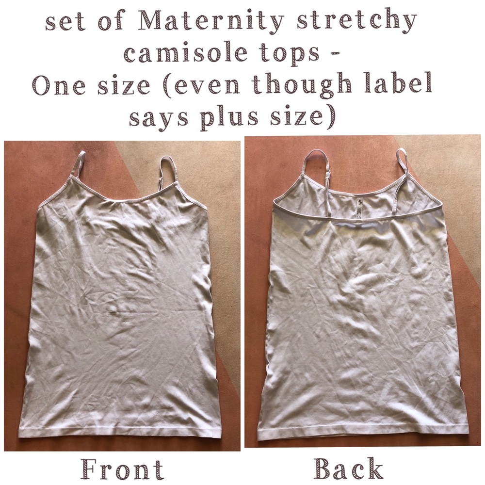 Set of maternity stretchy camisole tops